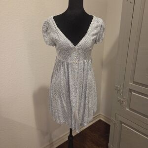 Denim & Supply Ralph Lauren Blue and White Patterned Dress